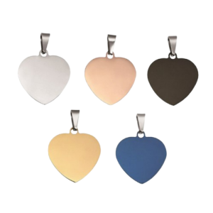 Personalized Pet ID Tag - Heart Design