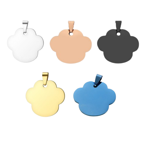Personalized Pet ID Tag - Paw Design