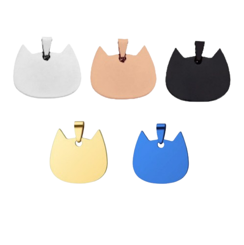 Personalized Pet ID Tag - Cat Design