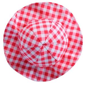 Red Checkered Summer Hat