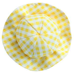 Yellow Checkered Summer Hat