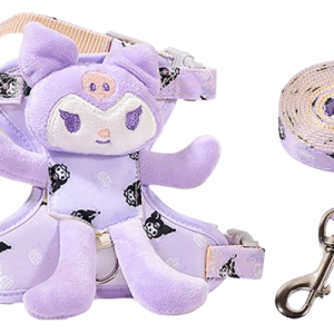 Kuromi Soft Plush Harness & Leash Set