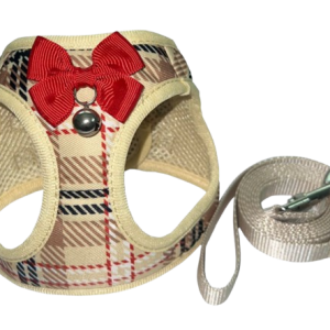 Classic Plaid Pattern Harness & Leash Set