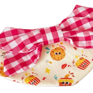 Popcorn Party Red Gingham Bow