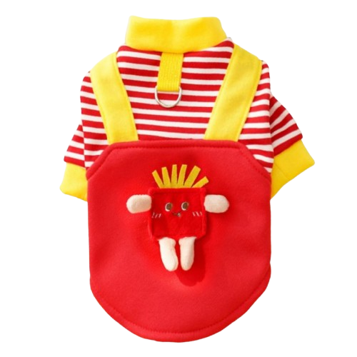 Happy 3D Fries Sleeve Top