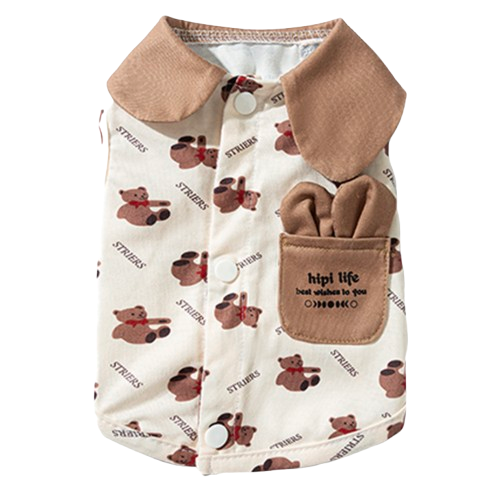 Vintage Bear with 3D Pocket Top