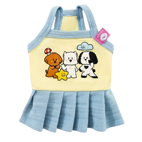 Furry Friends Pleated Dress