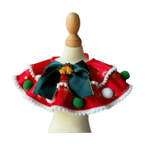 Christmas Pom Pom Ruffle Bib