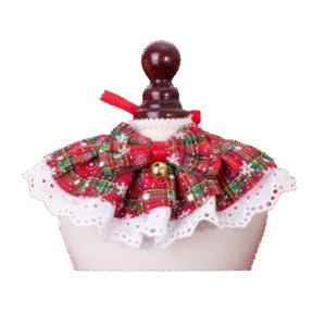 Christmas Plaid Lace Collar