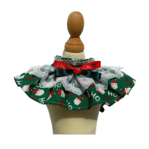 Santa Green Ruffle Bib