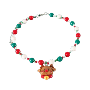 Reindeer Charm Christmas Bead Neck Collar