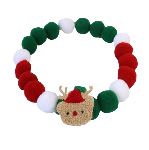 Reindeer Pom Pom Neck Collar