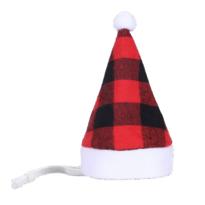 Red Checkered Christmas Hat