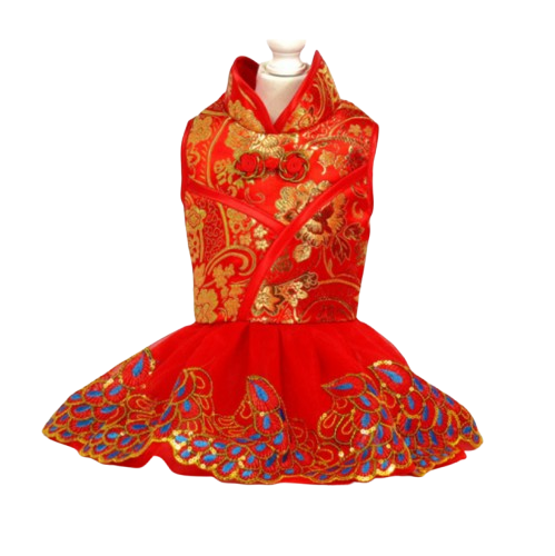 Golden Harmony Peacock Cheongsam