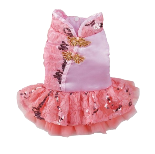 Royal Pink Lace Cheongsam