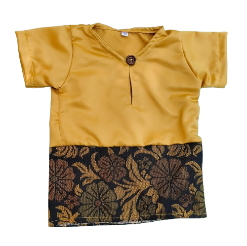 Baju Melayu Pet Top - Gold