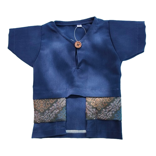 Baju Melayu Pet Top - Blue