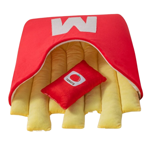 Furry Fries Cozy Pet Bed (with Pillow)