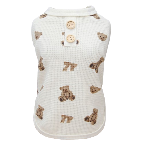 Cream Teddy Waffle Knit Top